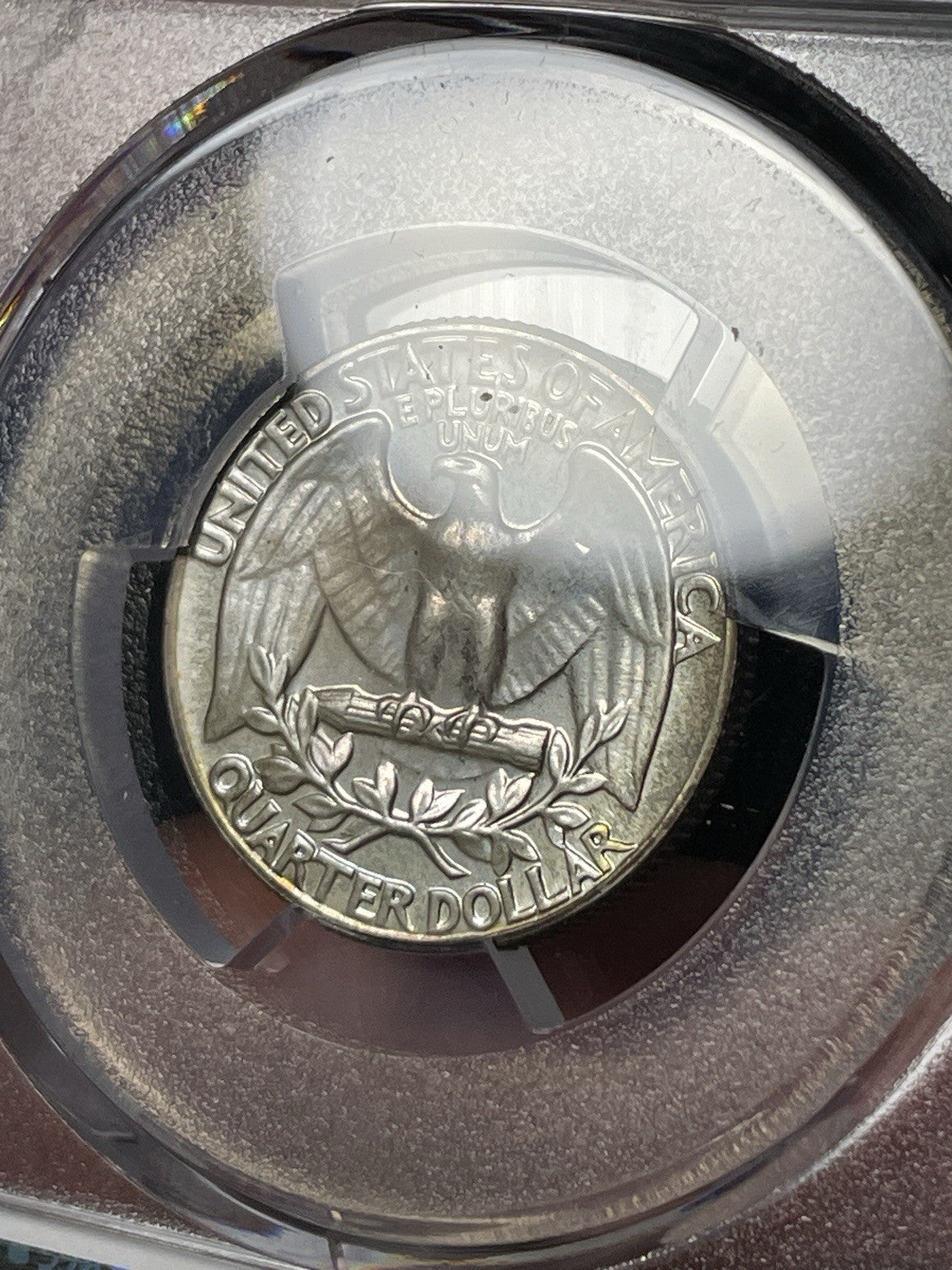 1940 PCGS PR67+ CAC Washington Silver Quarter Toned