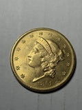 1861 Gold Double Eagle High Grade Details
