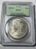 1898-S PCGS MS63 Morgan Dollar Old Green Holder