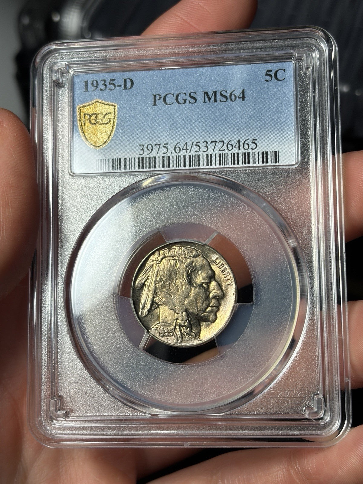 1935-D PCGS MS64 Buffalo Nickel Toned