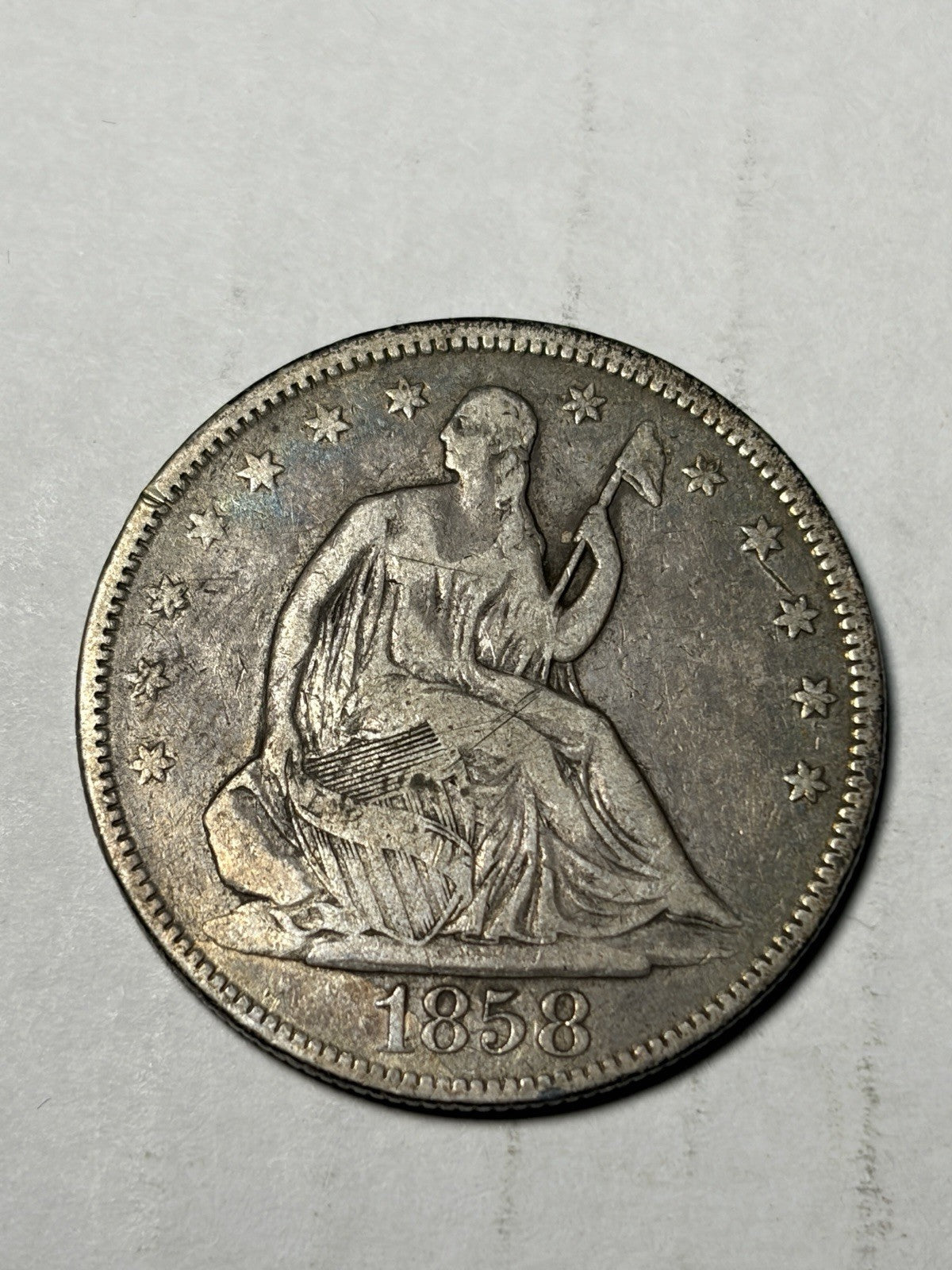 1858 Seated Liberty Half Dollar