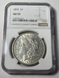 1893 NGC AU53 Morgan Silver Dollar