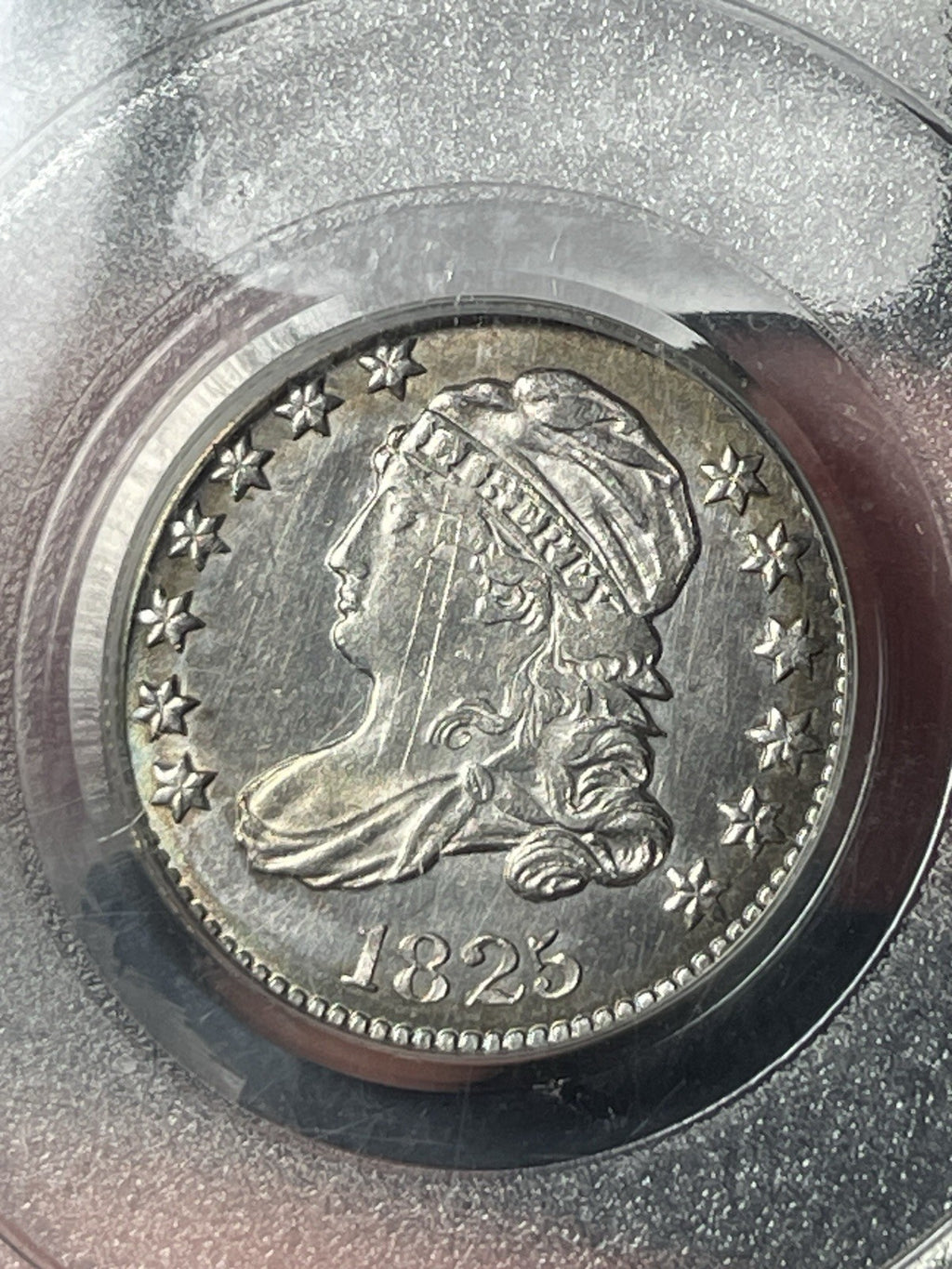 1825 PCGS MS62 Capped Bust Dime Old Green Holder