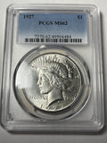 1927 PCGS MS62 Peace Silver Dollar