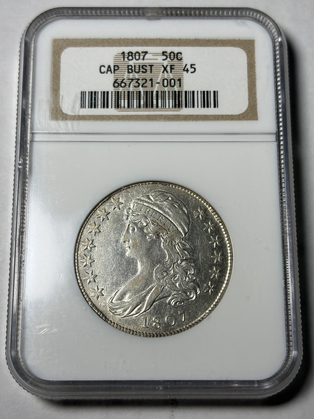 1807 NGC XF45 Capped Bust Half Dollar
