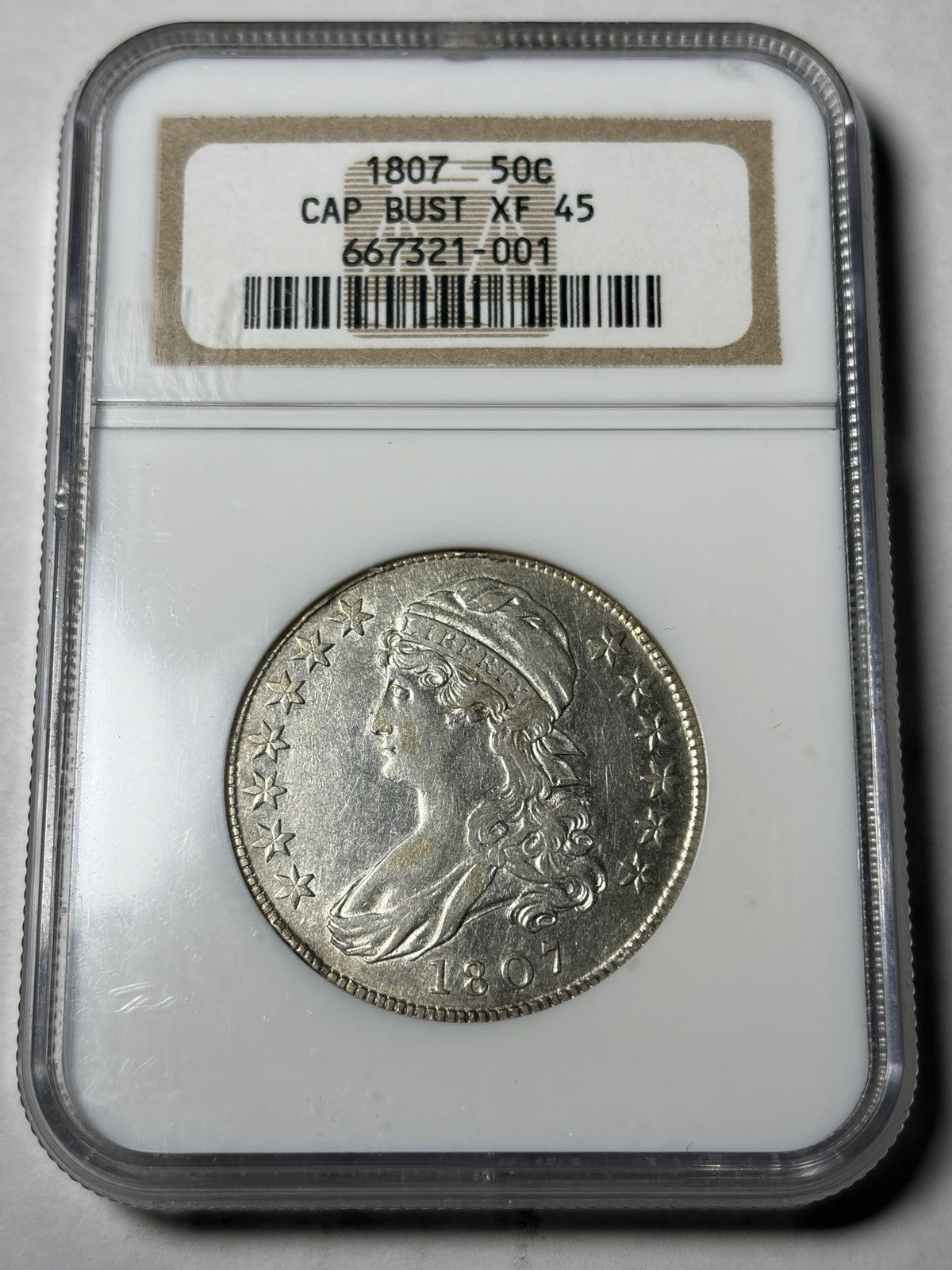 1807 NGC XF45 Capped Bust Half Dollar