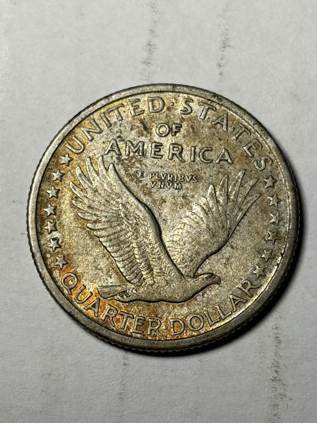 1917 Type 1 Standing Liberty Quarter Toned
