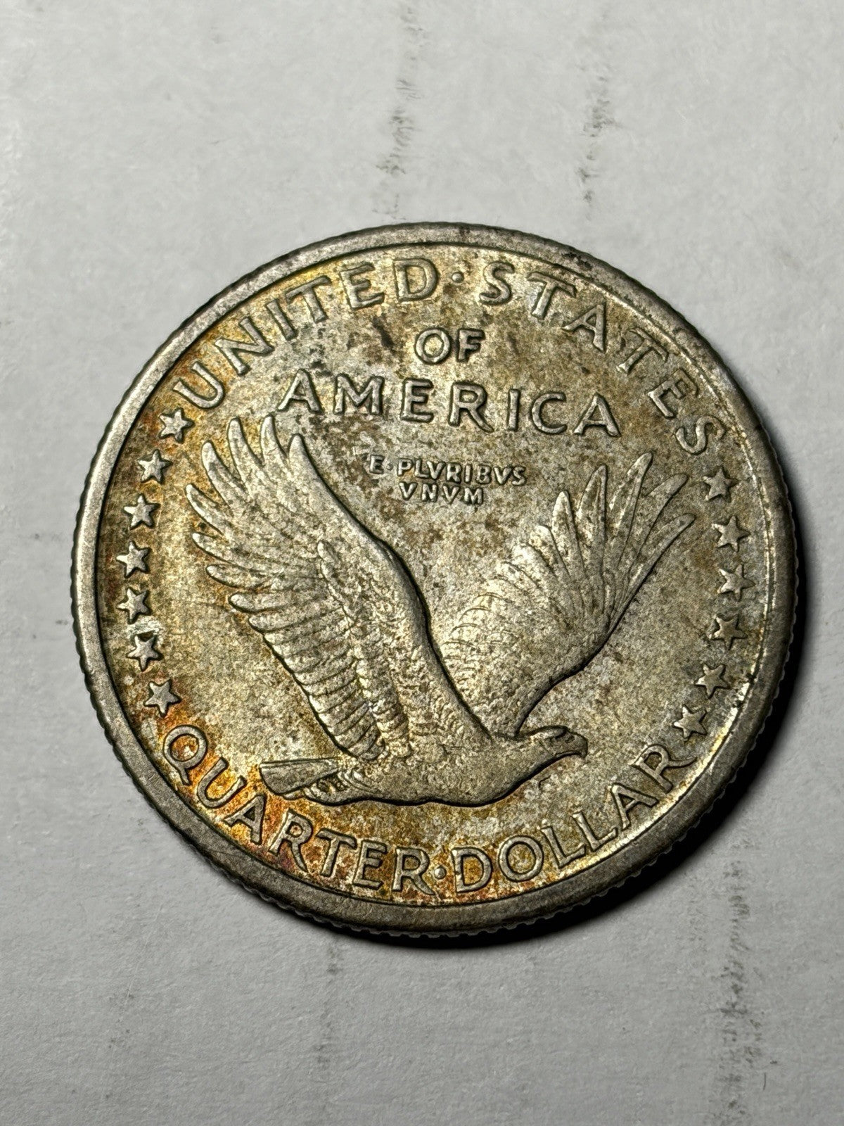1917 Type 1 Standing Liberty Quarter Toned
