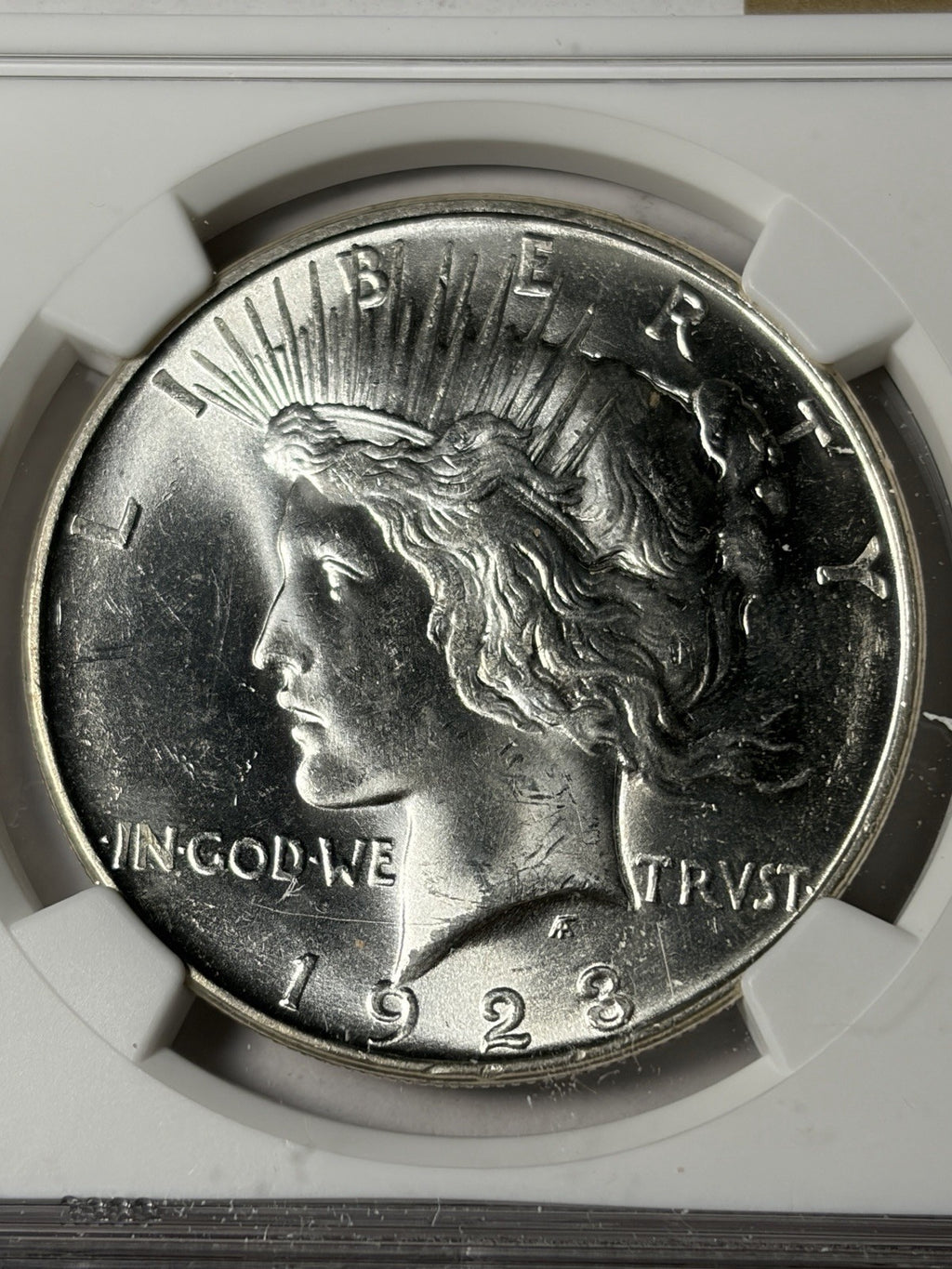 1923-D NGC UNC Details Peace Dollar