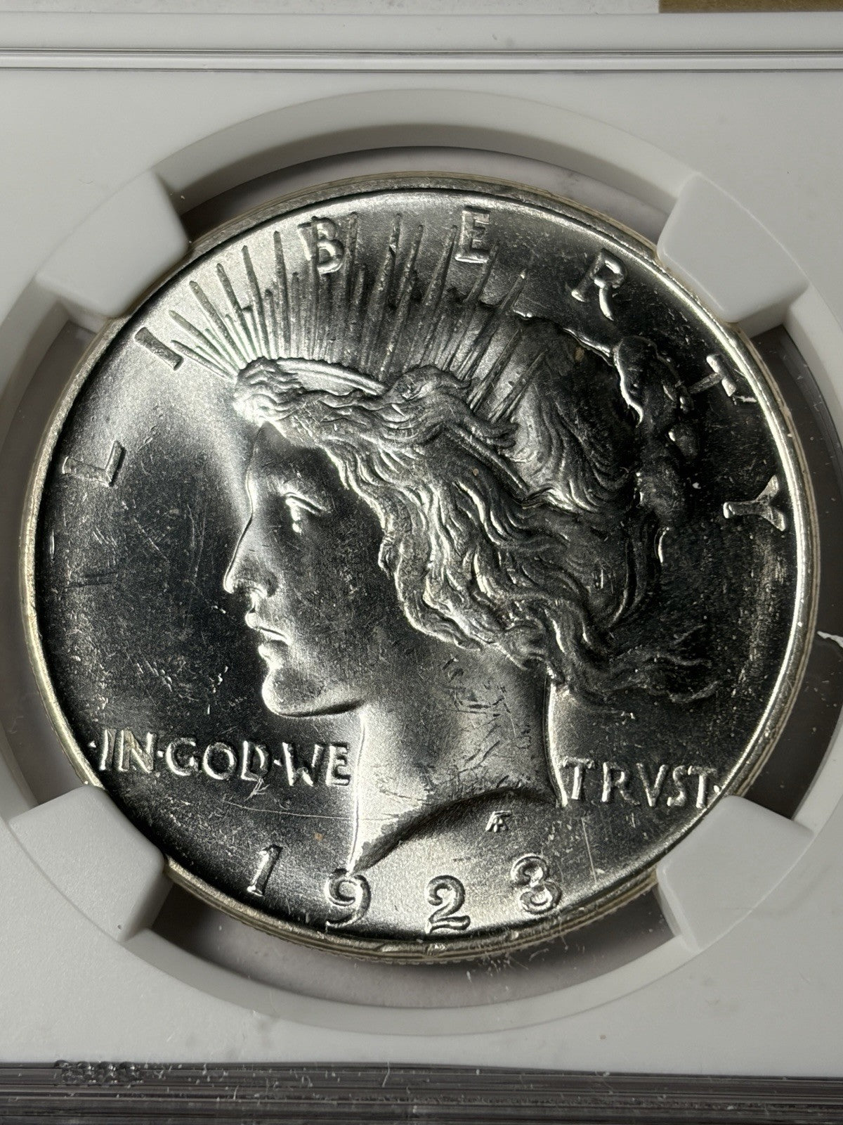 1923-D NGC UNC Details Peace Dollar