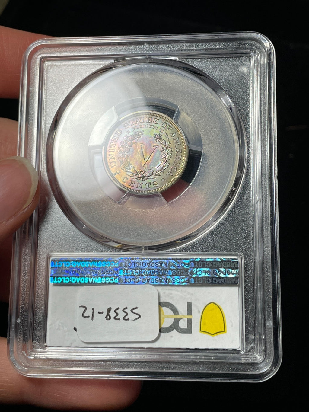 1912-S PCGS MS66 Liberty V Nickel Key Date Rainbow Toning WOW!