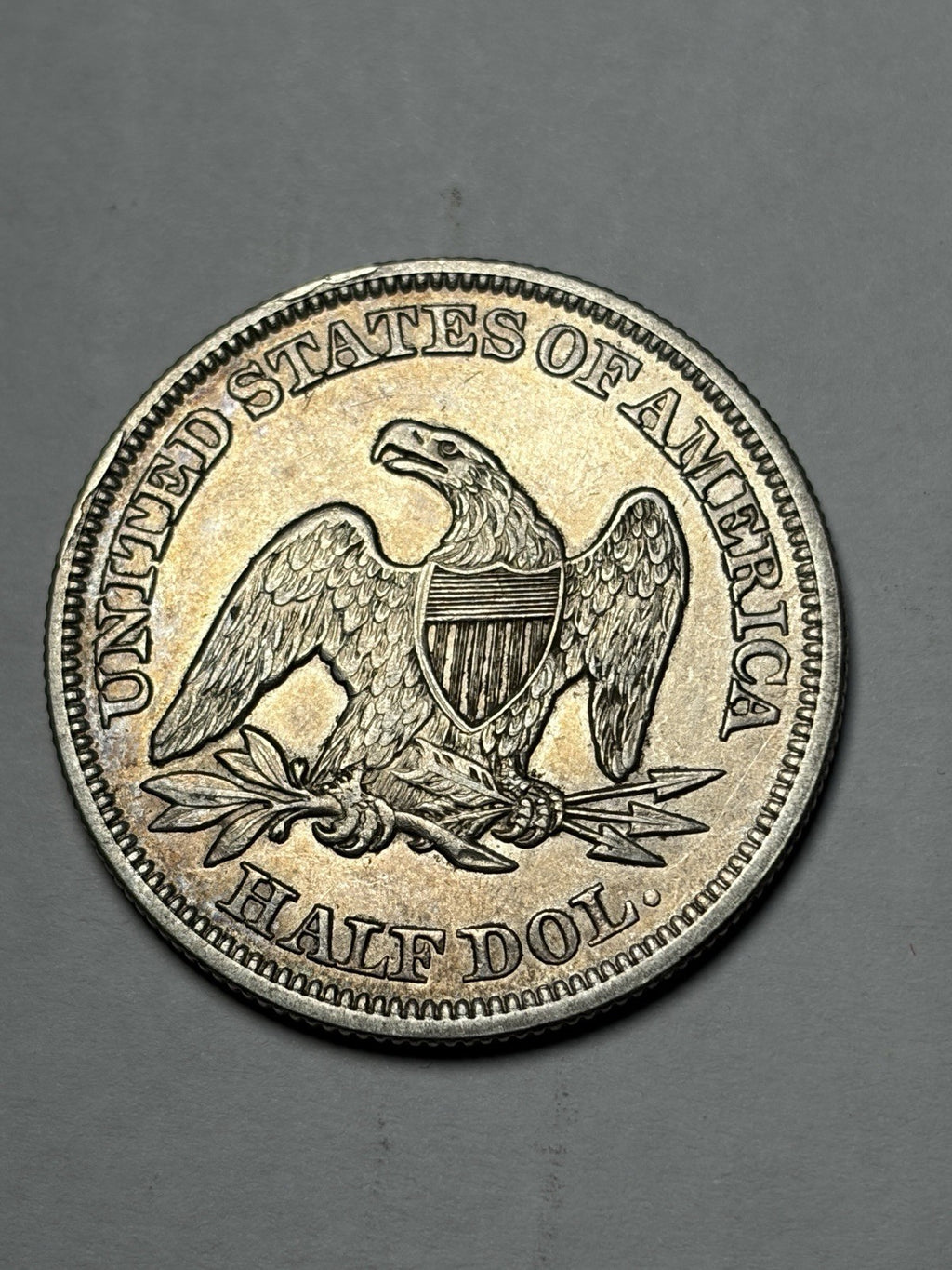 1856 Seated Liberty Half Dollar Toned