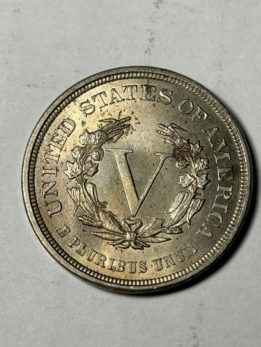 1883 No Cents Liberty Nickel Uncirculated Toned