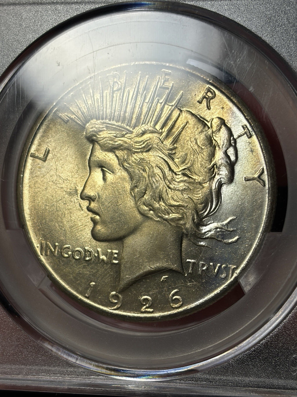 1926 CACG MS65 Peace Silver Dollar Toned Nicely