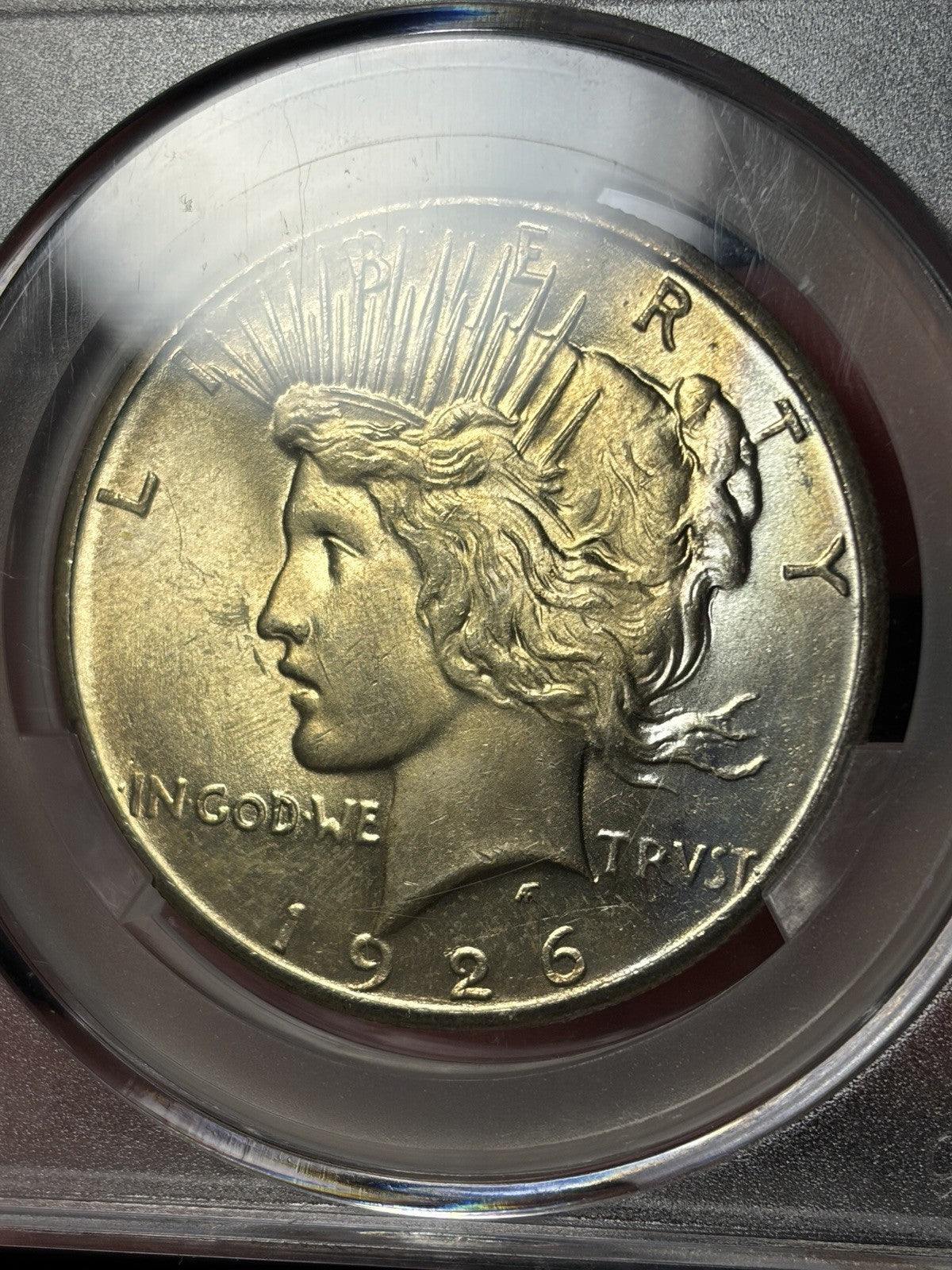 1926 CACG MS65 Peace Silver Dollar Toned Nicely