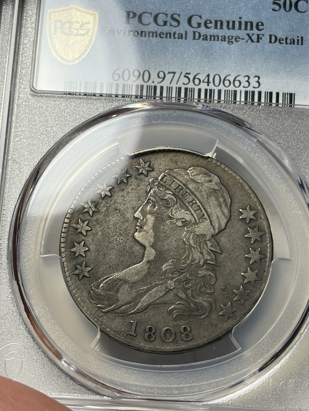 1808 PCGS XF Details Capped Bust Half Dollar