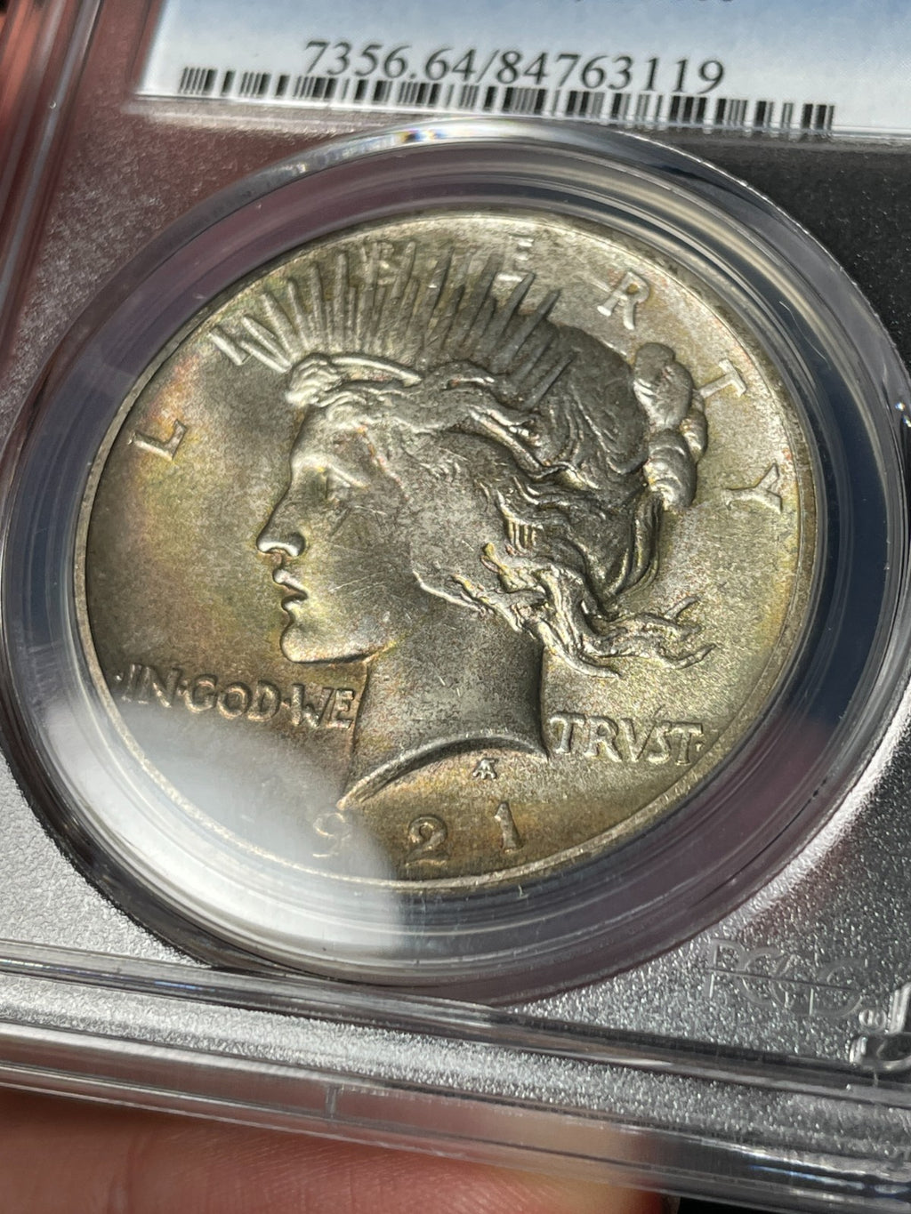 1921 PCGS MS64 Peace Silver Dollar Key Date Toned