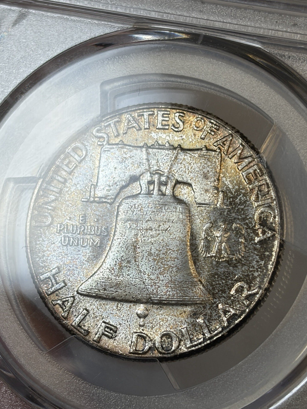 1956 PCGS MS67 CAC Franklin Half Dollar Toned