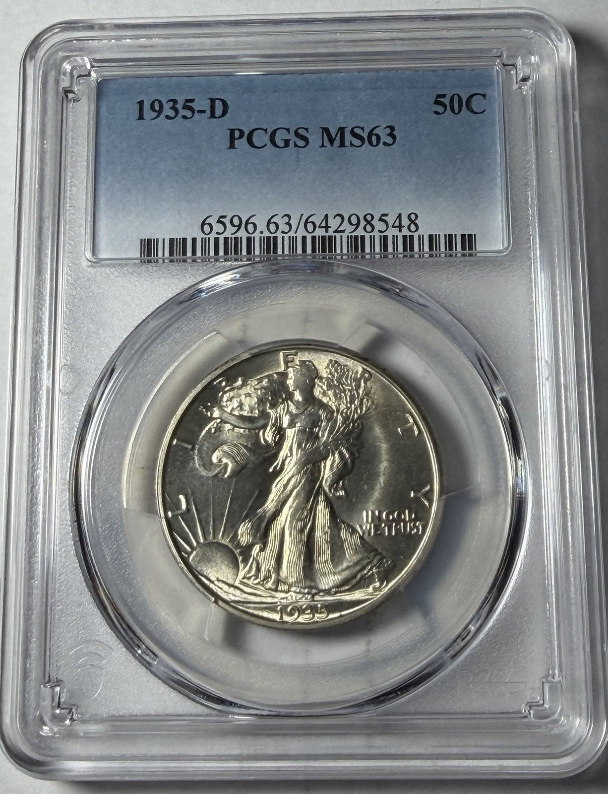 1935-D PCGS MS63 Walking Liberty Half Dollar