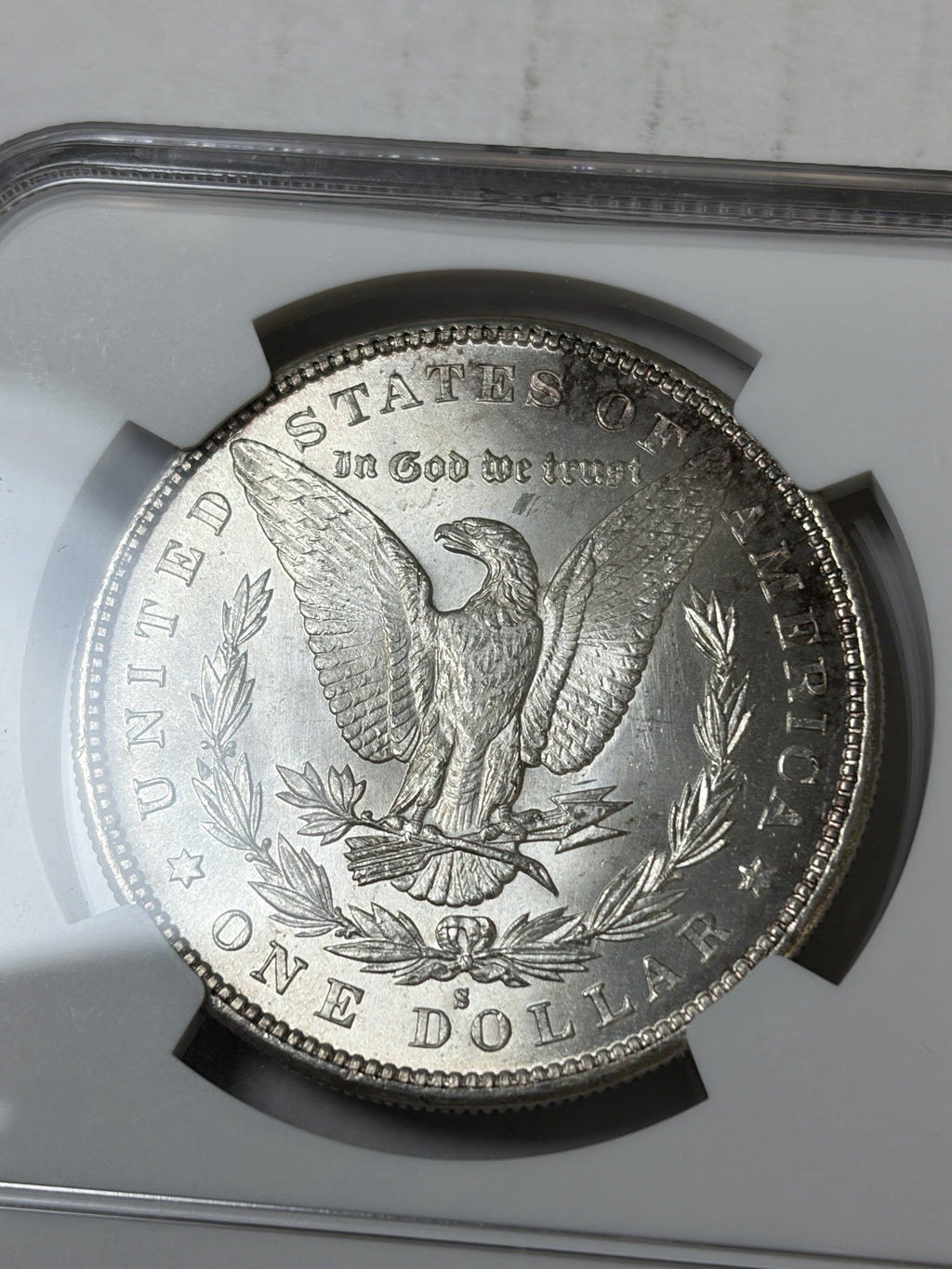 1879-S NGC MS67 CAC Morgan Silver Dollar Flashy Obverse