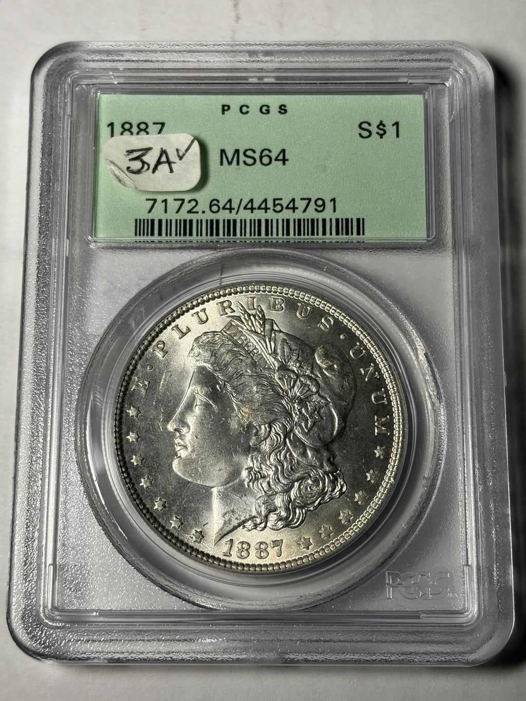 1887 PCGS MS64 Morgan Silver Dollar OGH Old Holder