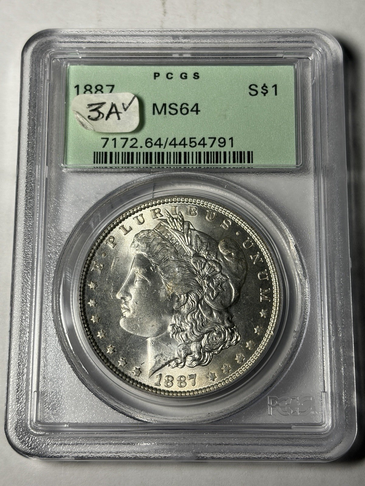 1887 PCGS MS64 Morgan Silver Dollar OGH Old Holder