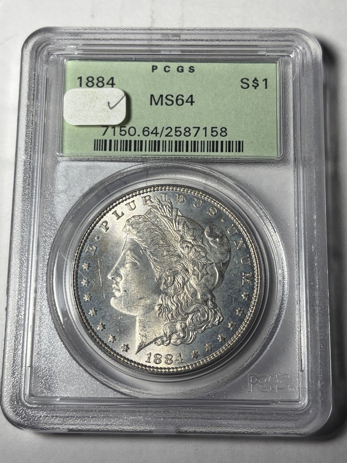 1884 PCGS MS64 Morgan Silver Dollar OGH Old Holder