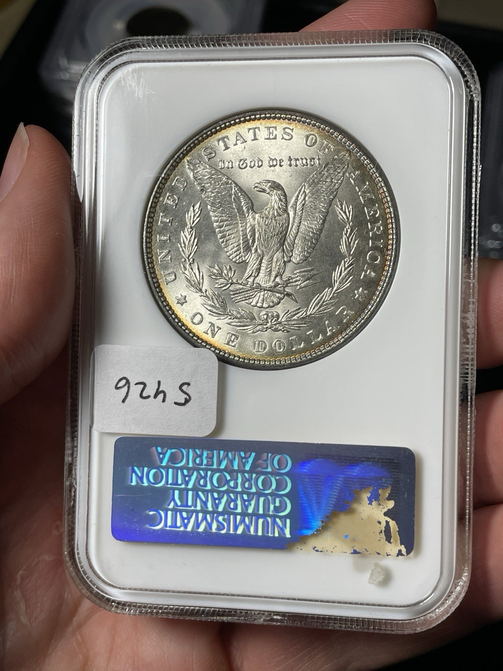 1886 NGC MS63 Morgan Silver Dollar End Of Roll Toning Old Fatty Holder