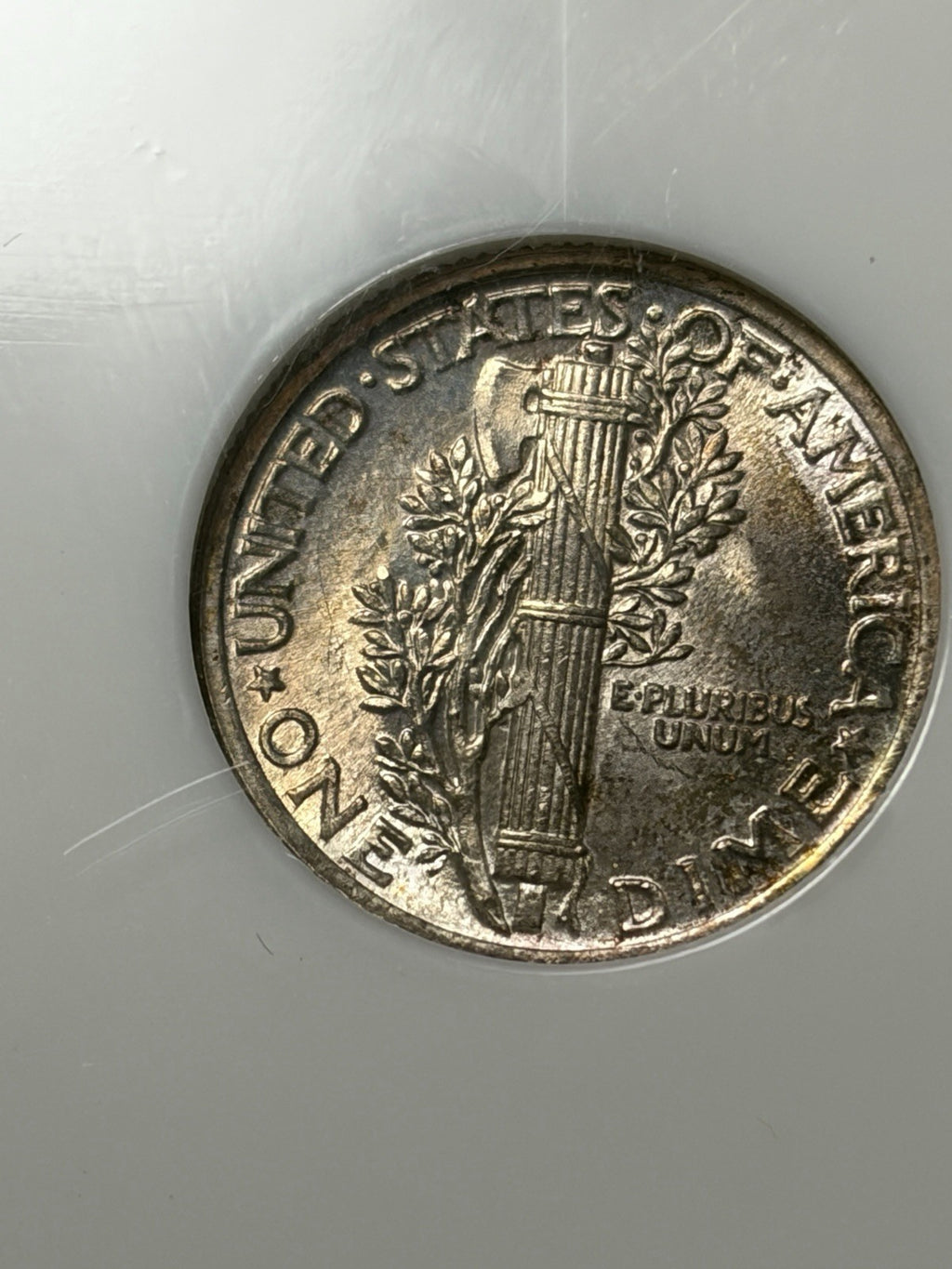 1916 NGC MS67 FB Mercury Dime Toned