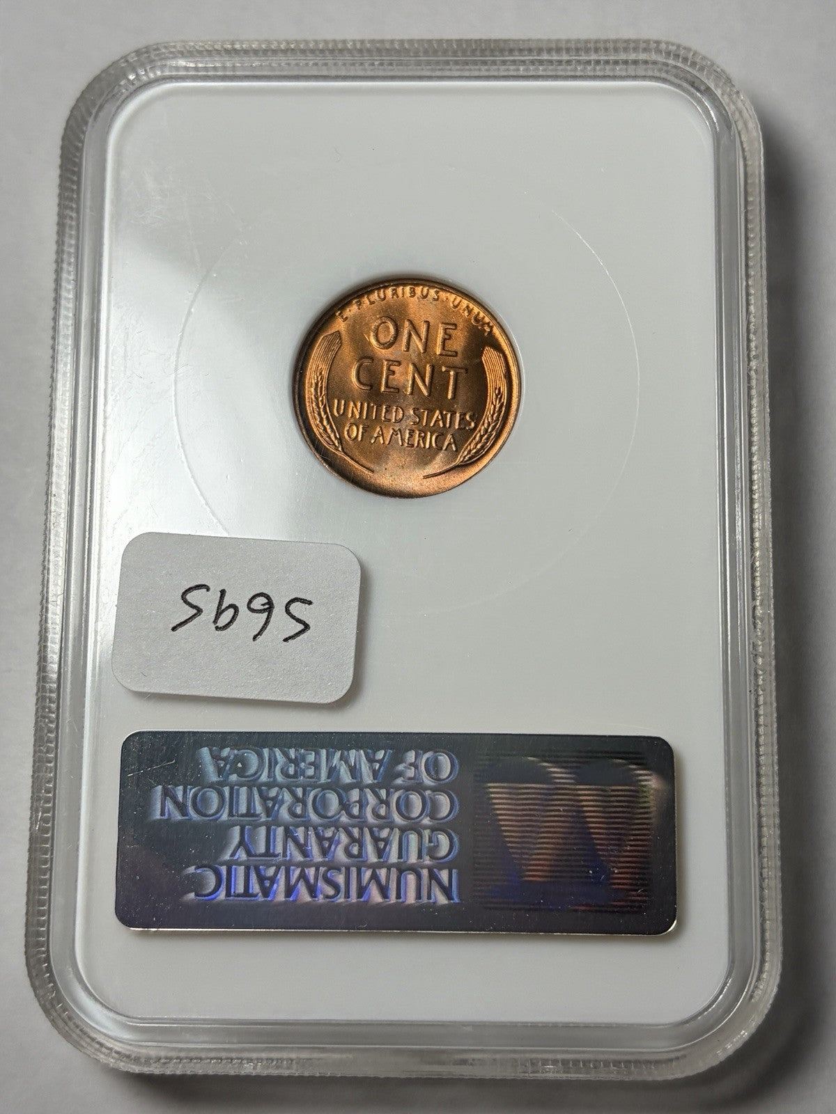 1942-D NGC MS66 RD Lincoln Wheat Cent Old Fatty Holder