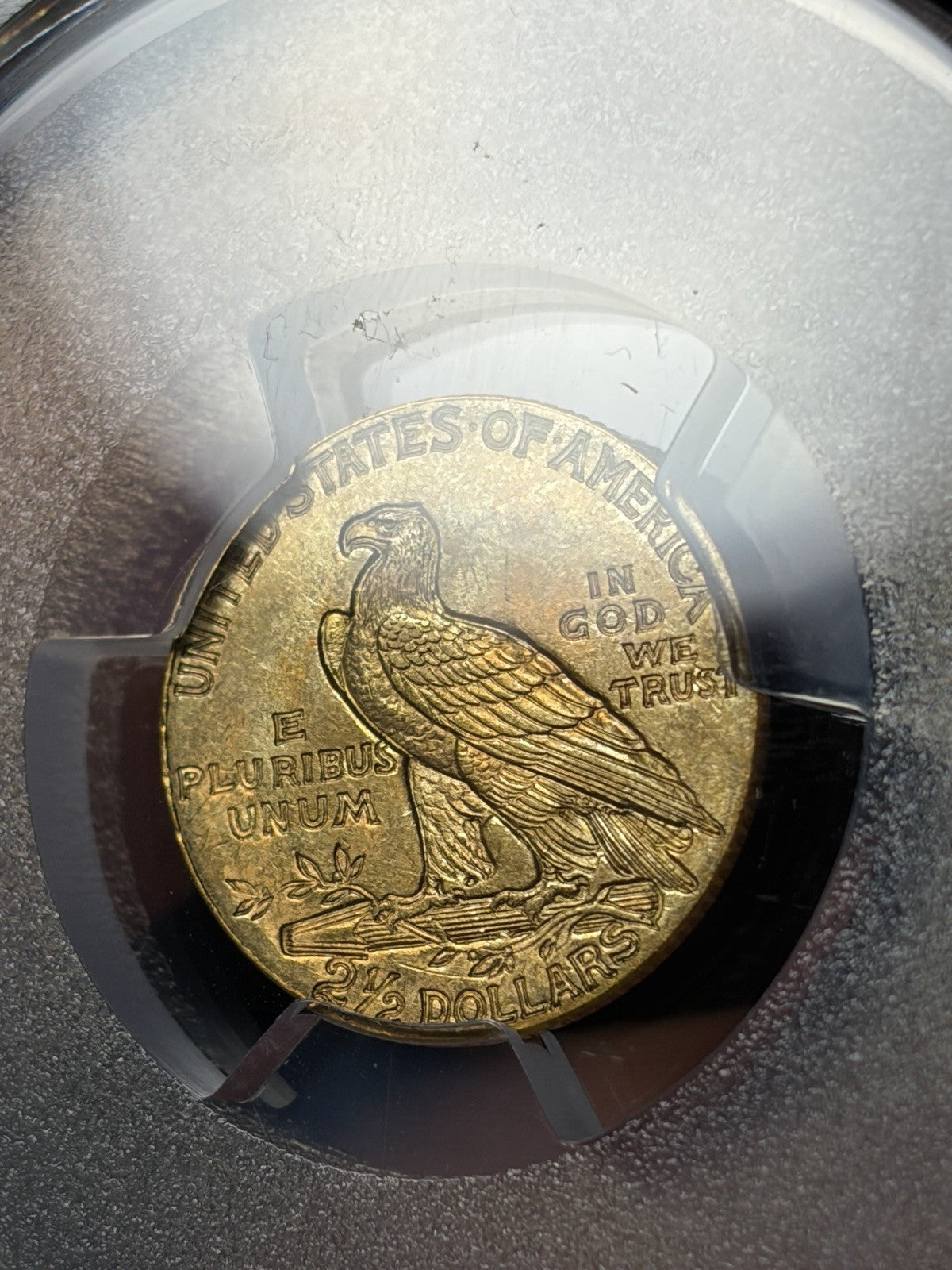 1911 PCGS MS64 Gold Indian $2.5 Quarter Eagle Toned Tougher Date