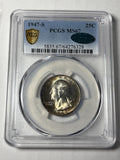 1947-S PCGS MS67 CAC Washington Silver Quarter Toned
