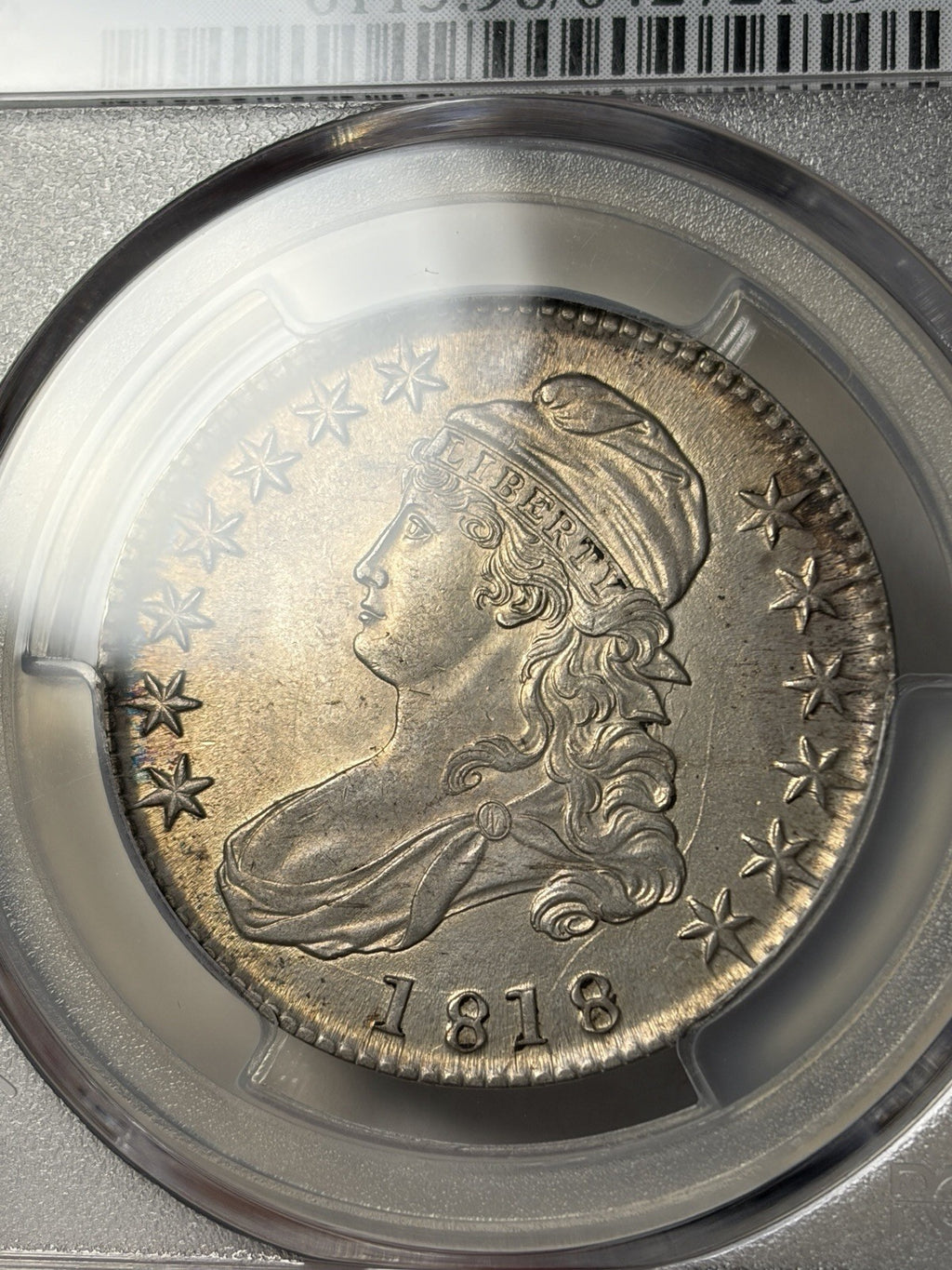 1818 PCGS AU Details Capped Bust Half Dollar