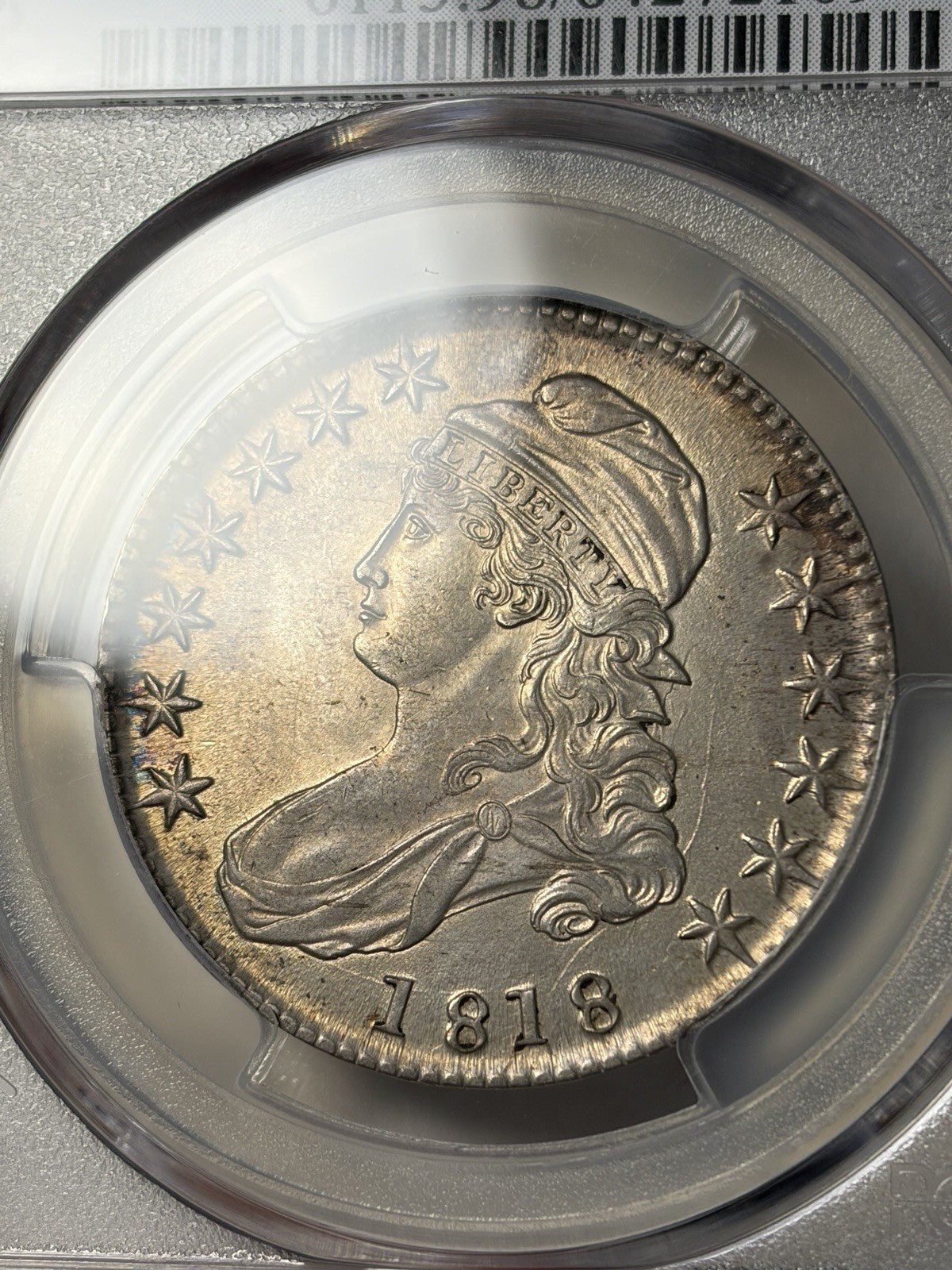 1818 PCGS AU Details Capped Bust Half Dollar