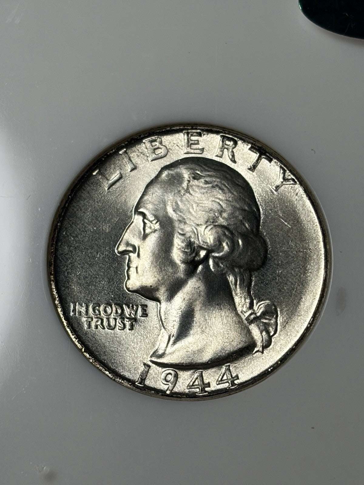 1944 NGC MS67 CAC Washington Silver Quarter Old Fatty Holder