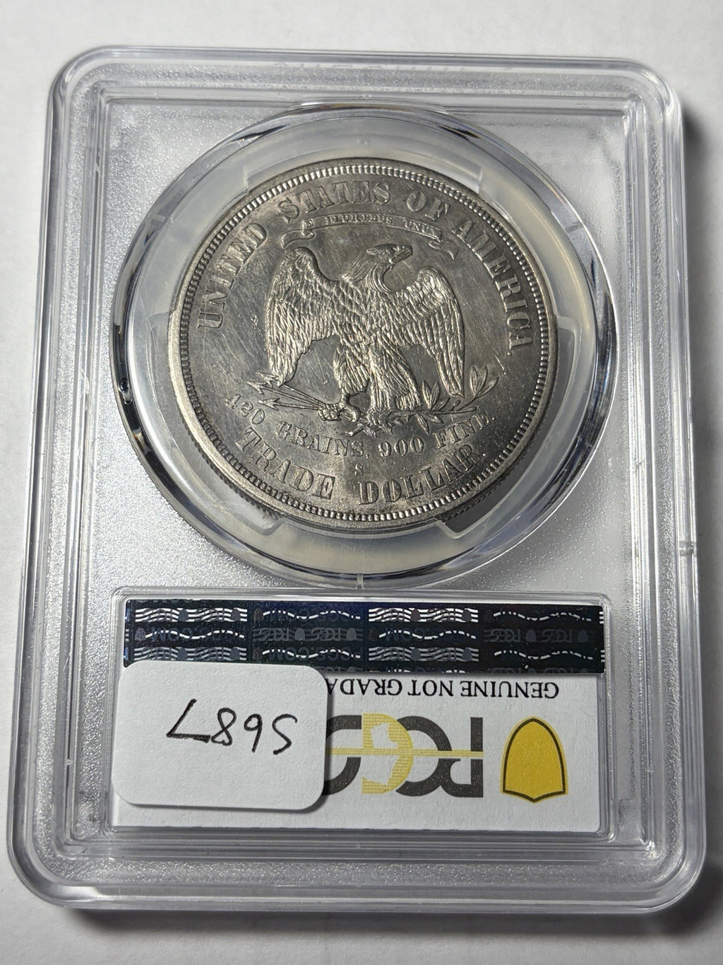 1875-S PCGS UNC Details Trade Silver Dollar Type 1/1