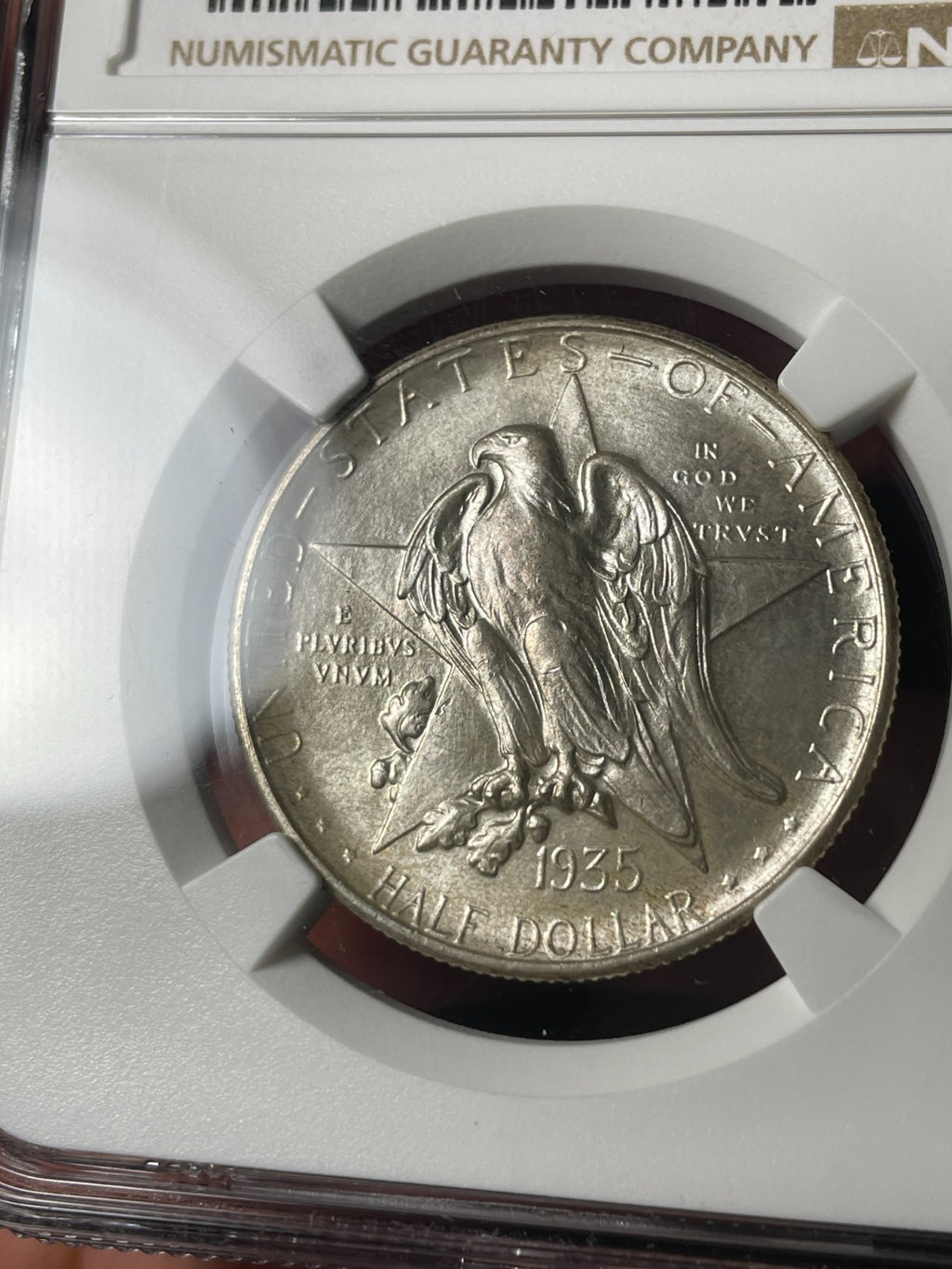 1935-S NGC MS66 CAC Texas Silver Commemorative Half Dollar Original