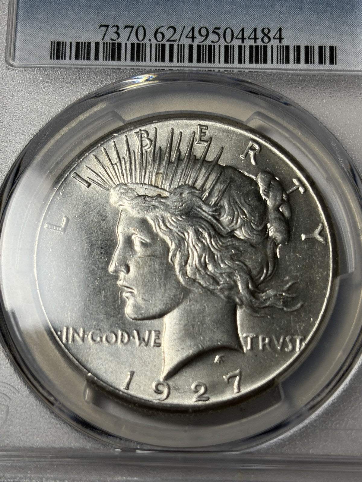 1927 PCGS MS62 Peace Silver Dollar