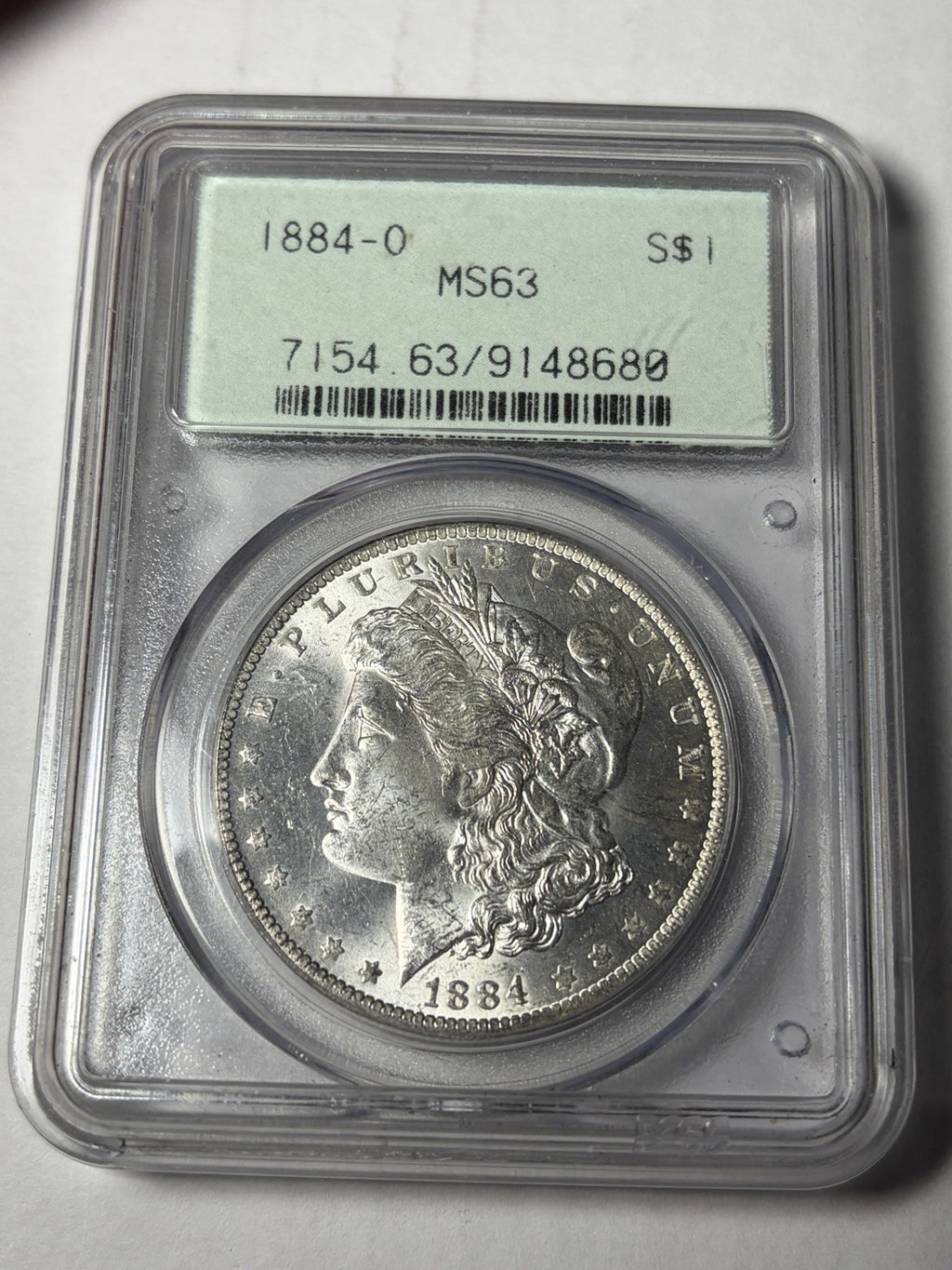 1884-O PCGS MS63 Morgan Silver Dollar OGH Holder TONED
