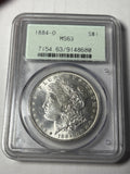 1884-O PCGS MS63 Morgan Silver Dollar OGH Holder TONED