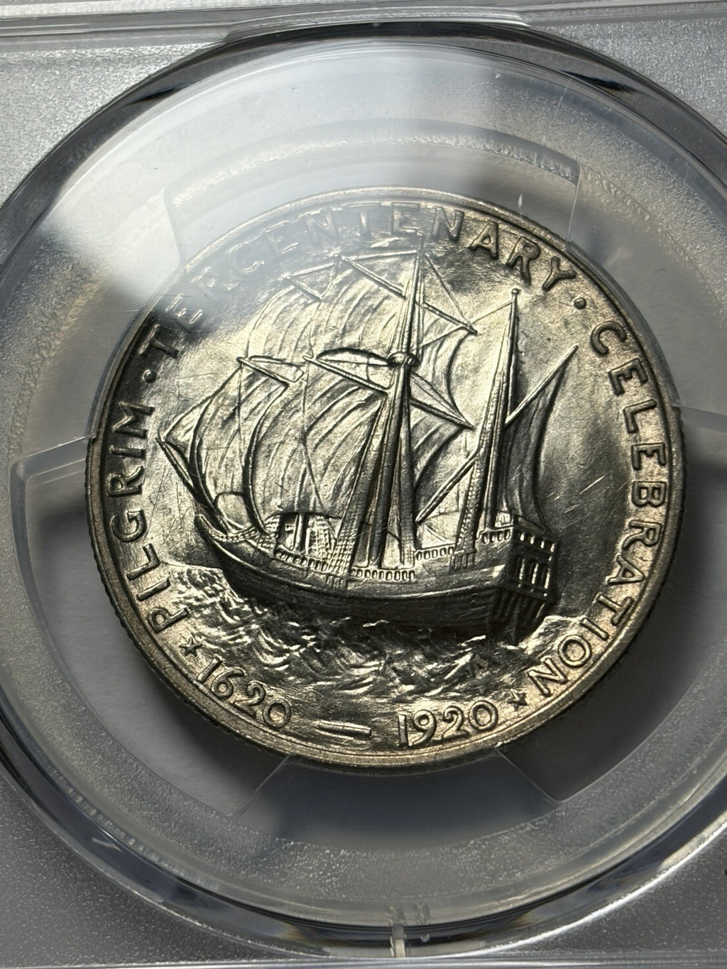 1920 PCGS MS62 Pilgrim Commemorative Half Dollar