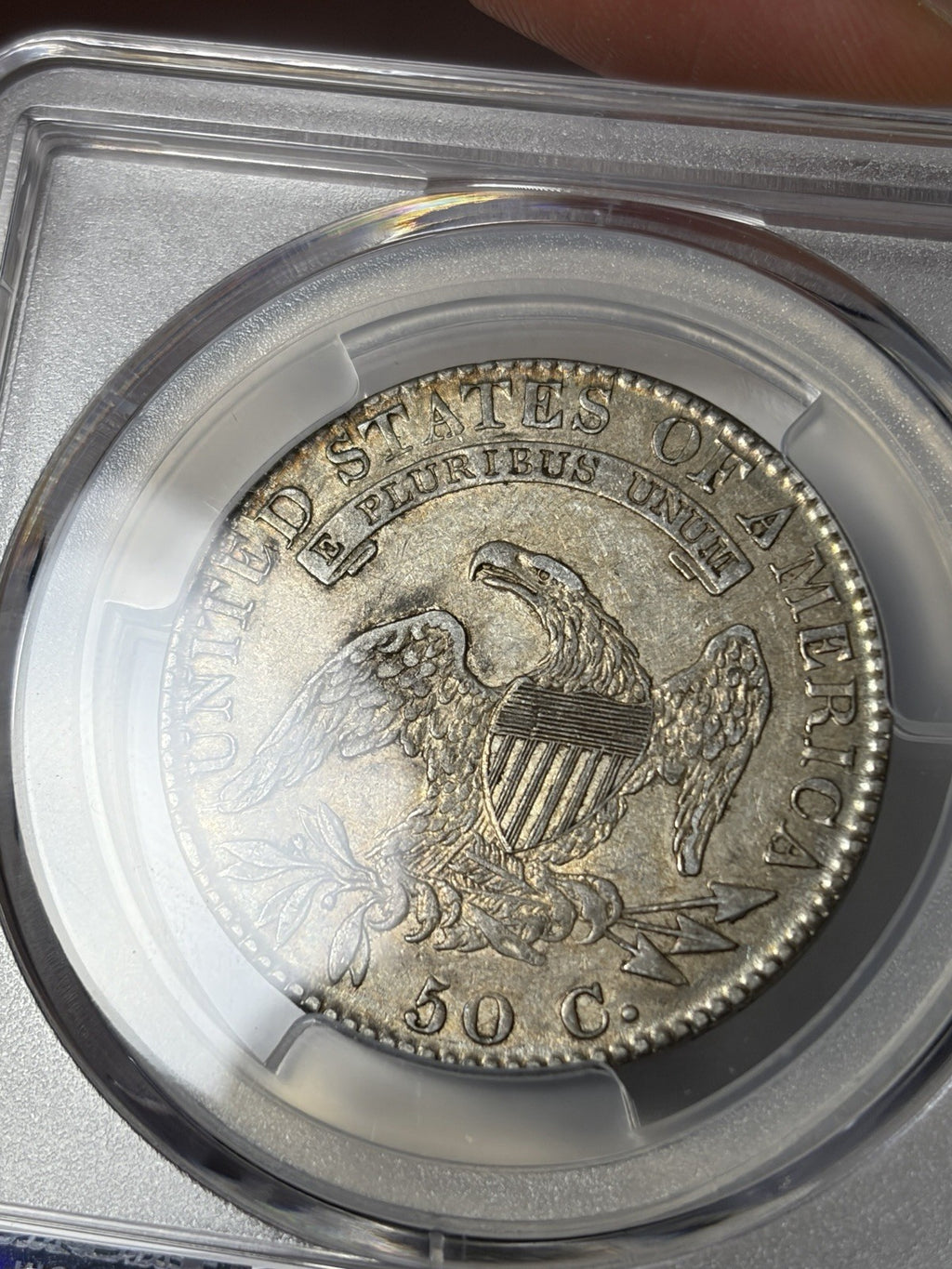 1821 PCGS XF45 CAC Capped Bust Half Dollar O-103