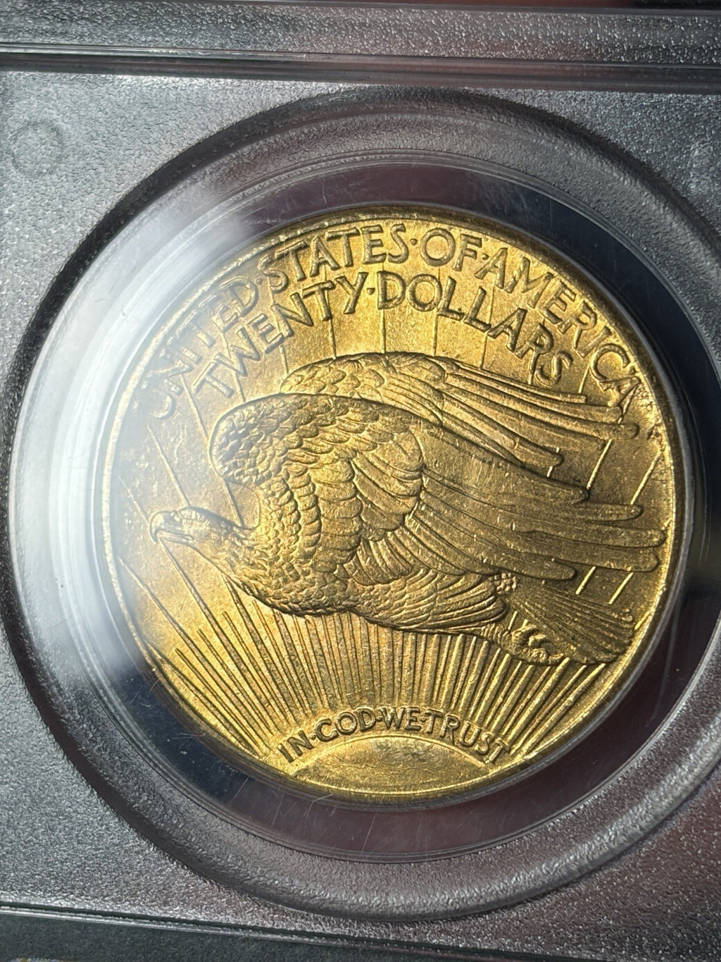 1915-S PCGS MS65 Saint Gaudens Double Eagle Gold Toned OGH Old Holder