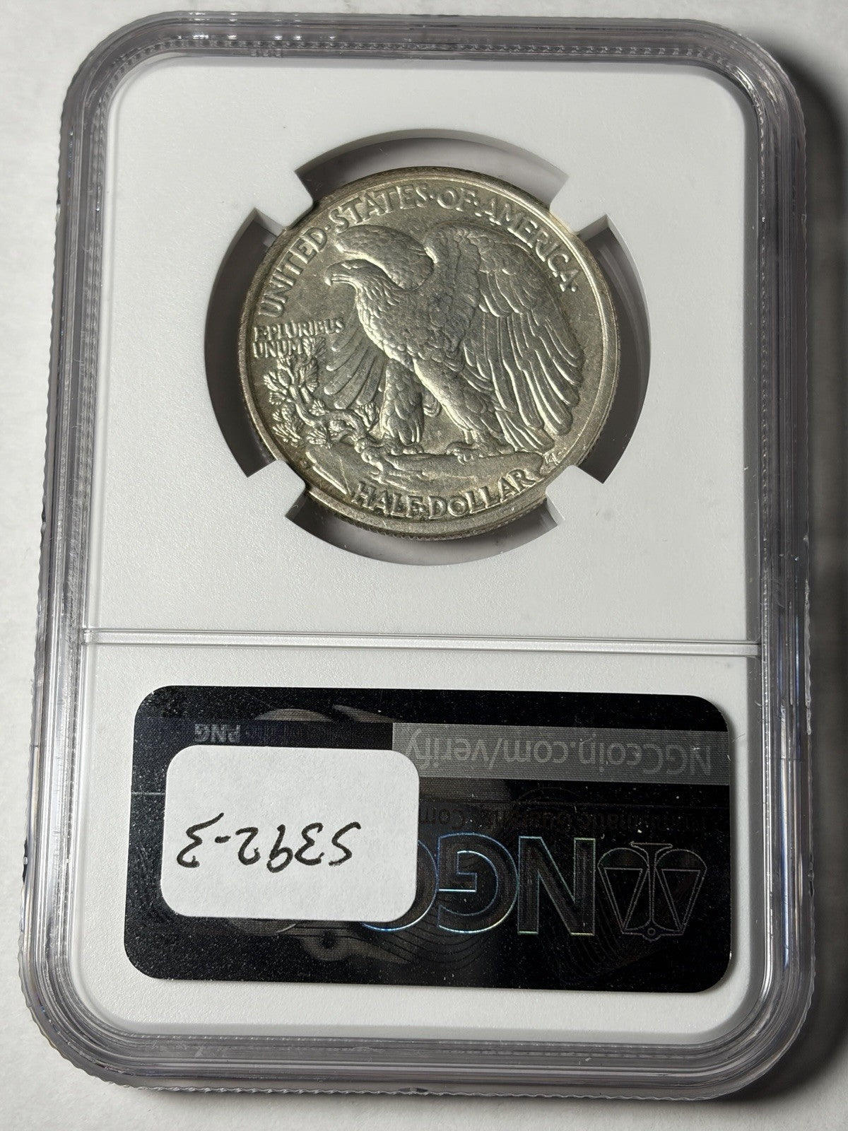 1918-D NGC UNC Details Walking Liberty Half Dollar