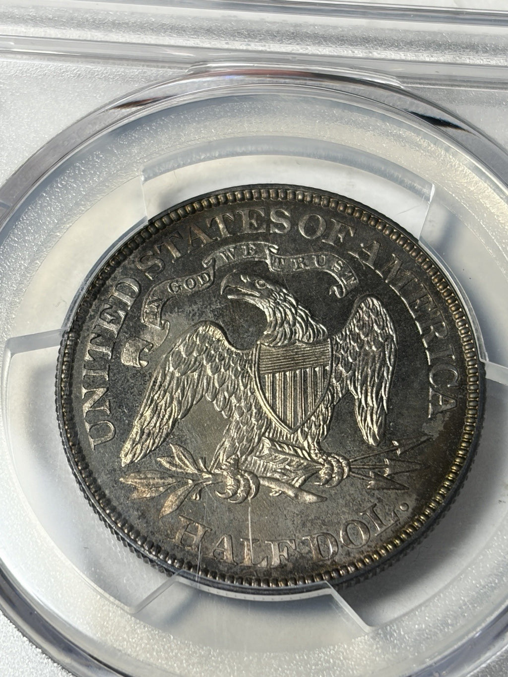 1873 PCGS PR65 Seated Liberty Half Dollar Witih Arrows Toned PROOF