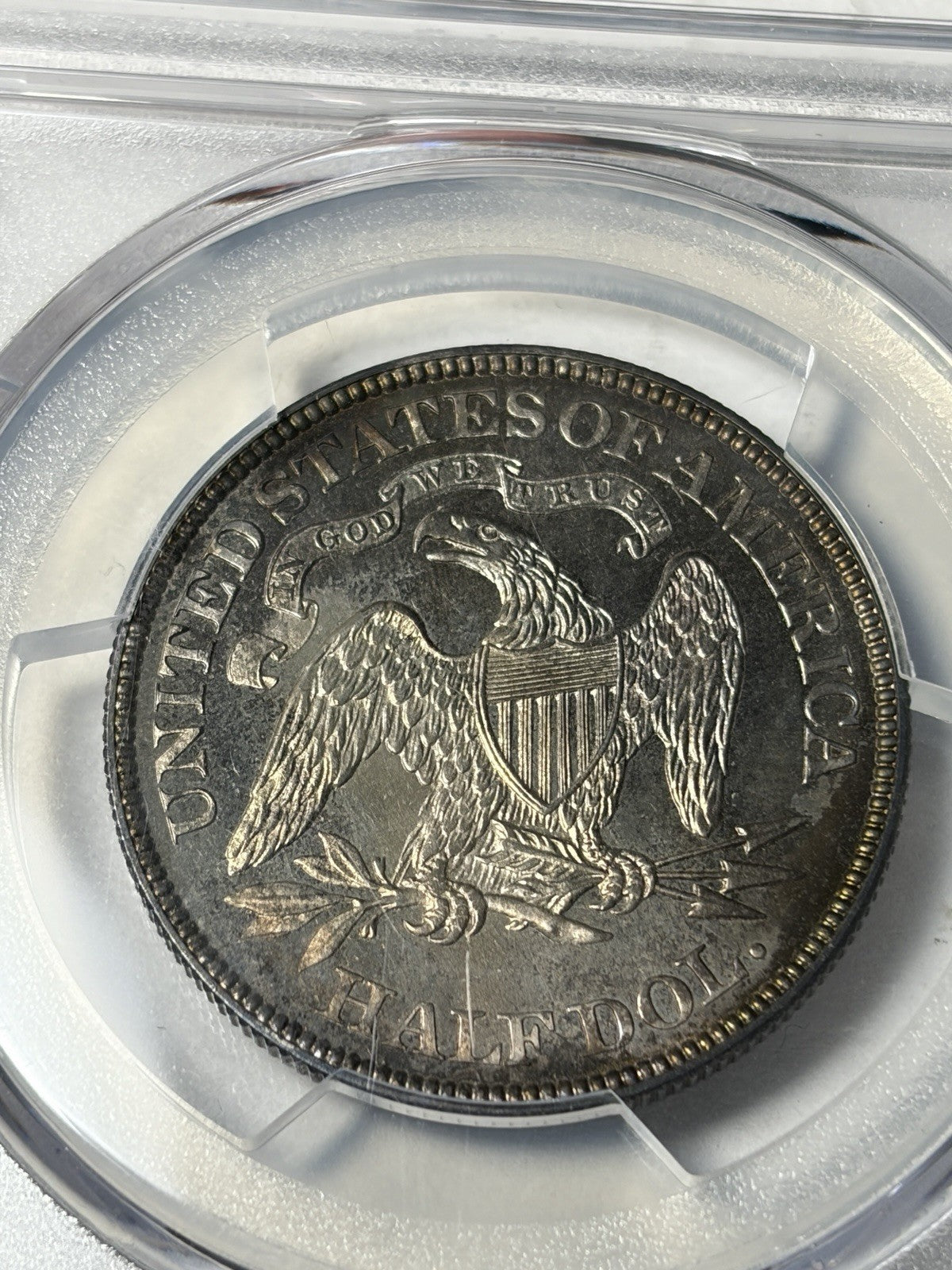 1873 PCGS PR65 Seated Liberty Half Dollar Witih Arrows Toned PROOF