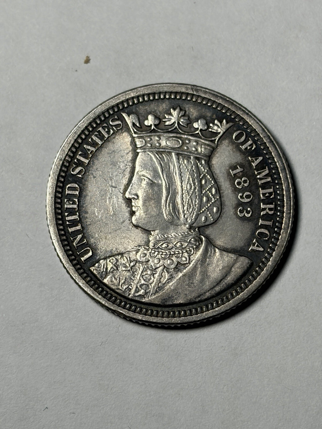 1893 Isabella Quarter Commemorative Toned