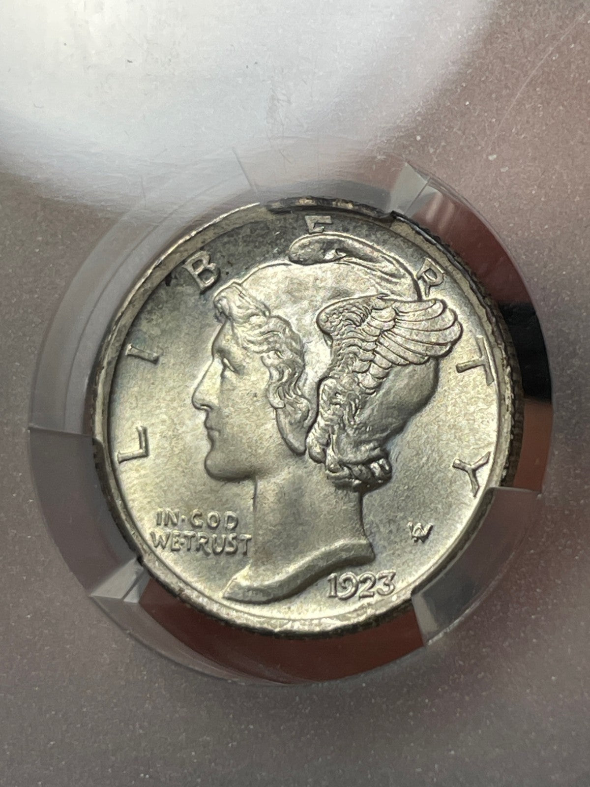 1923 CACG MS66 FB Mercury Silver Dime Nice Coin