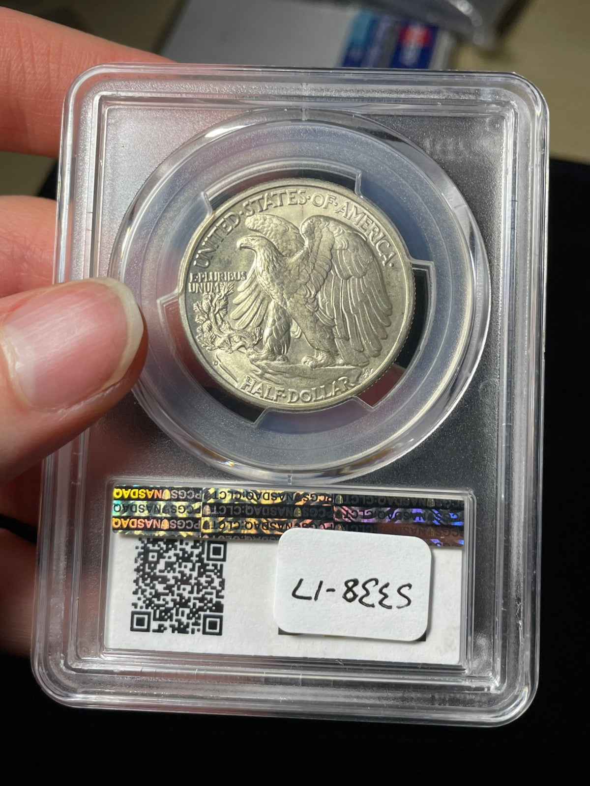 1943-D PCGS MS67 CAC Walking Liberty Half Dollar Toned