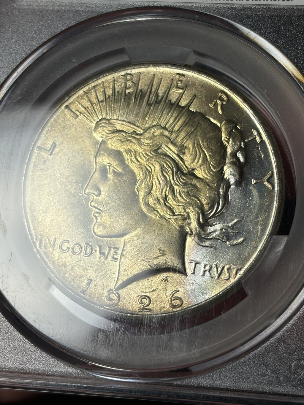 1926 CACG MS65 Peace Silver Dollar Toned Nicely